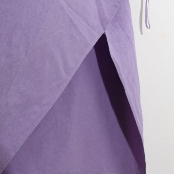 & Other Stories Cutout One-Shoulder Midi Dress Lilac Purple Linen Slit Size 4 - Picture 10 of 16